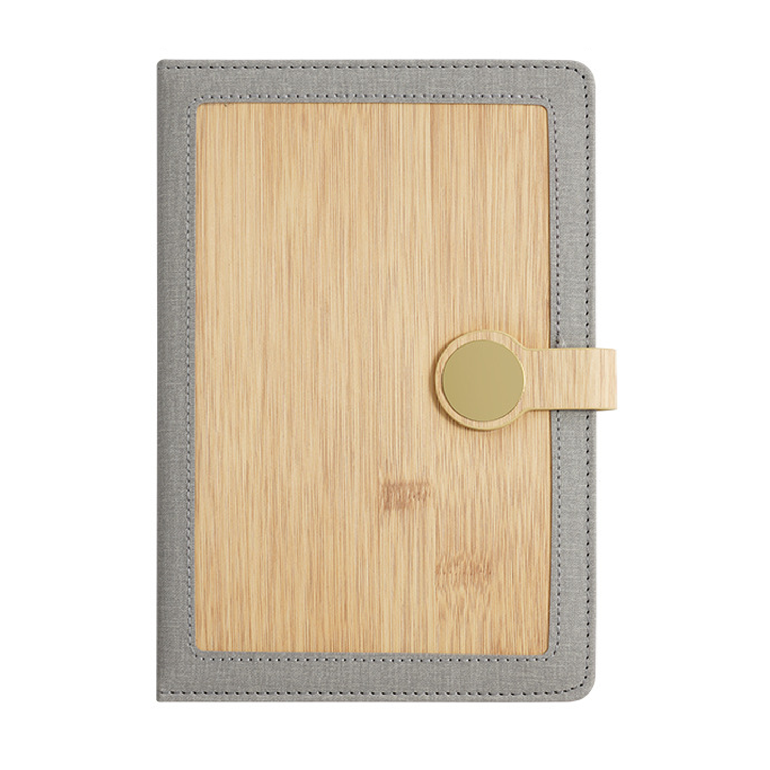 A5 PU Leather Metal Clasp Wood Grain Notebook 12