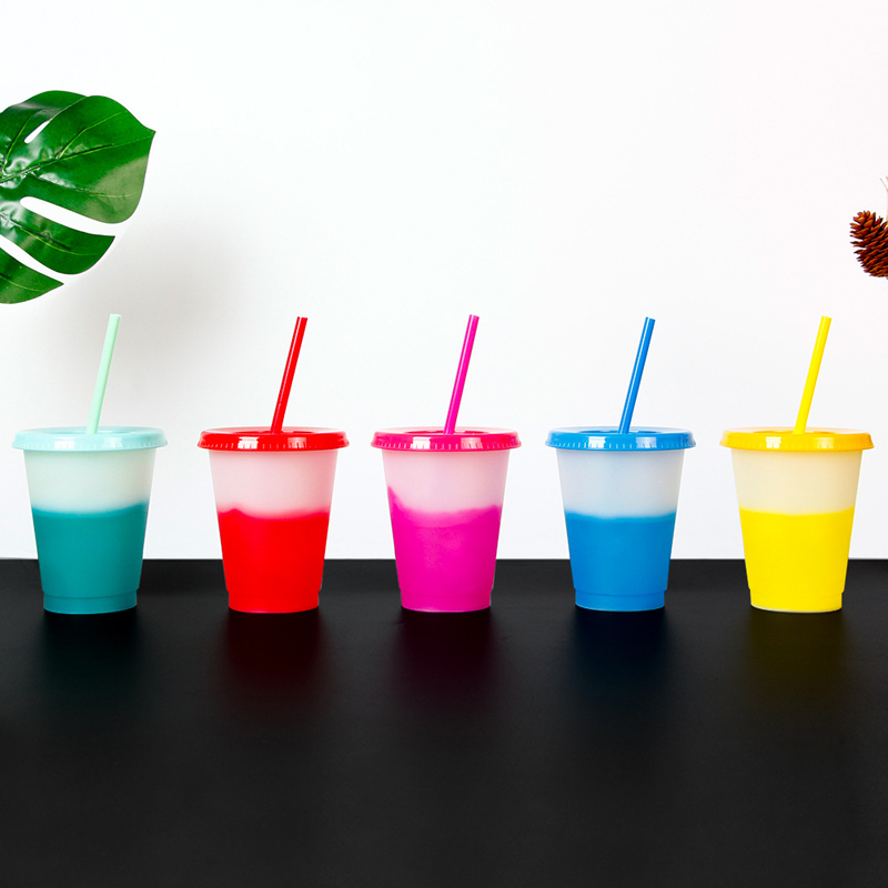 16OZ Cold Colored Changing Tumbler Cups for Kids 7
