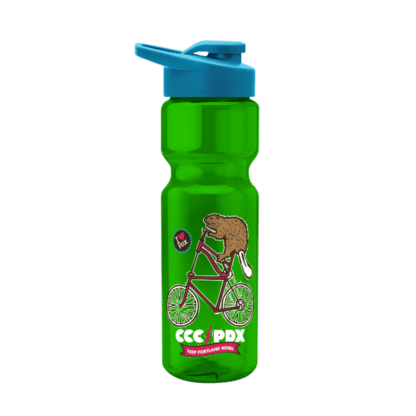 Blazer 28oz Transparent Bike Bottle w/Drink-thru Lid 1740