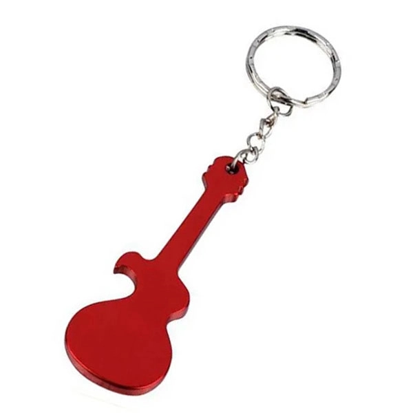 Guitar Shape Beer Bottle Opener Keychain 5