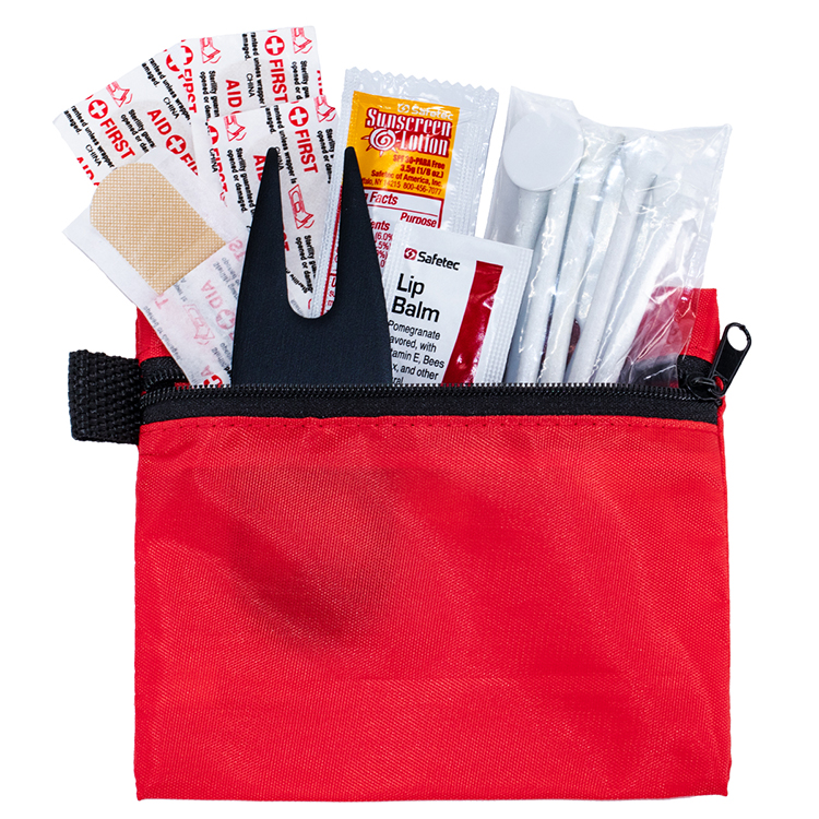 "DEL MONTE" 14 Piece Golf Kit Components inserted into Zipper Pack 18