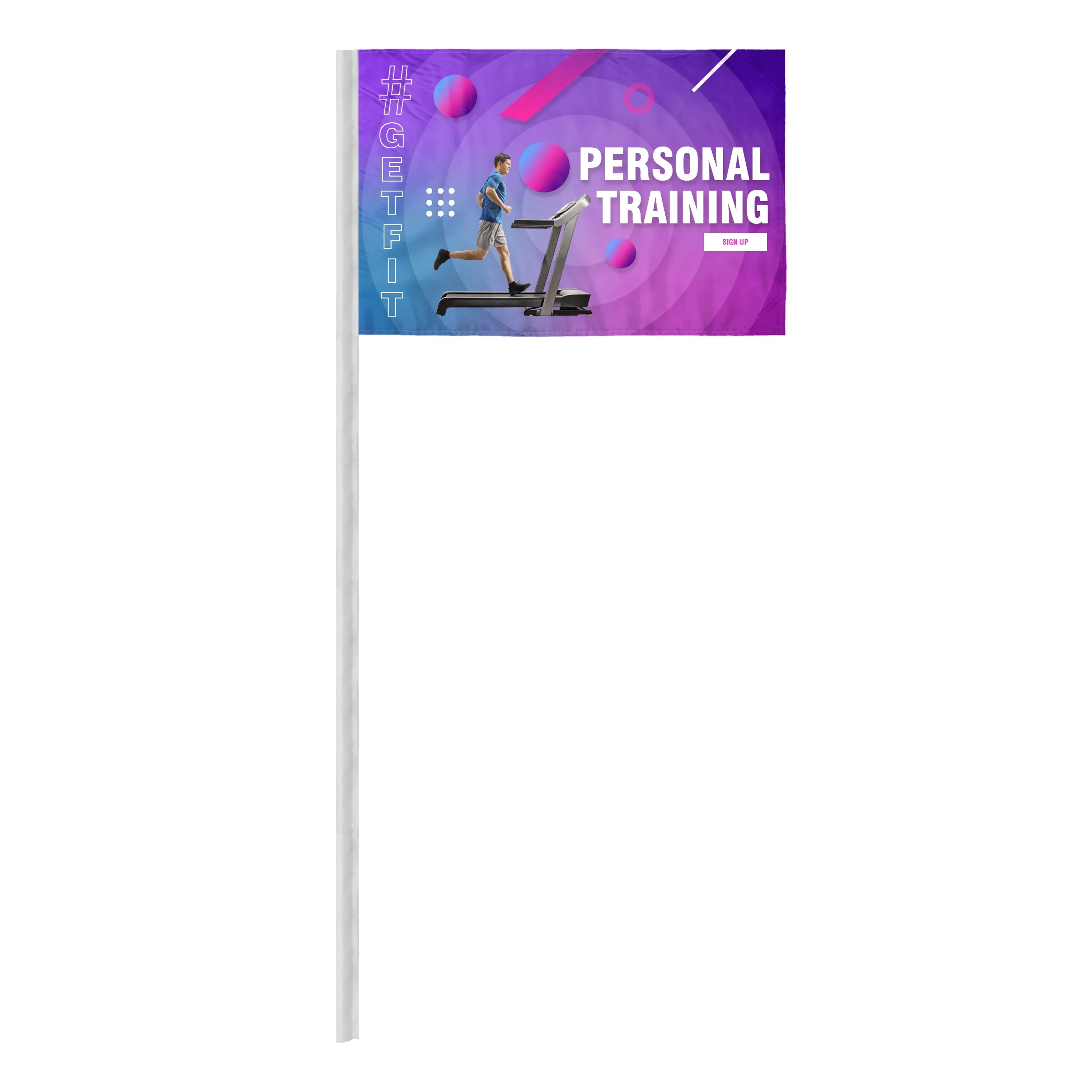 Digital Printed Antenna Flags with Sleeves - ePoly 1 Ply 2