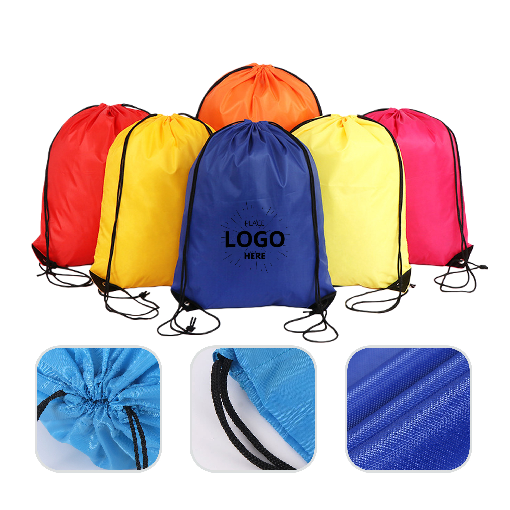 Wide Mouth Drawstring Backpack 1