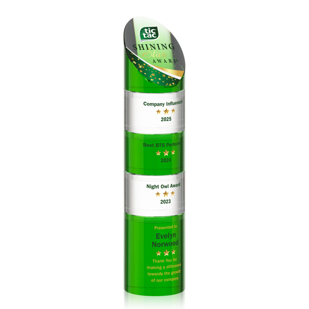 Atlantis Stacker VividPrint™ Award -  Green 9