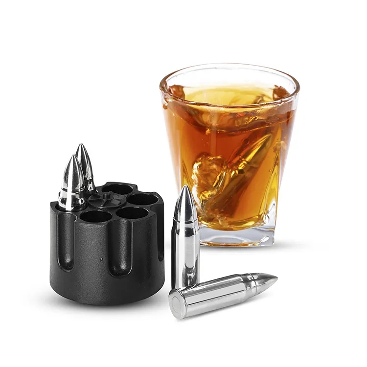 Bullet Stainless Steel Ice Cube Set-Set of six 7