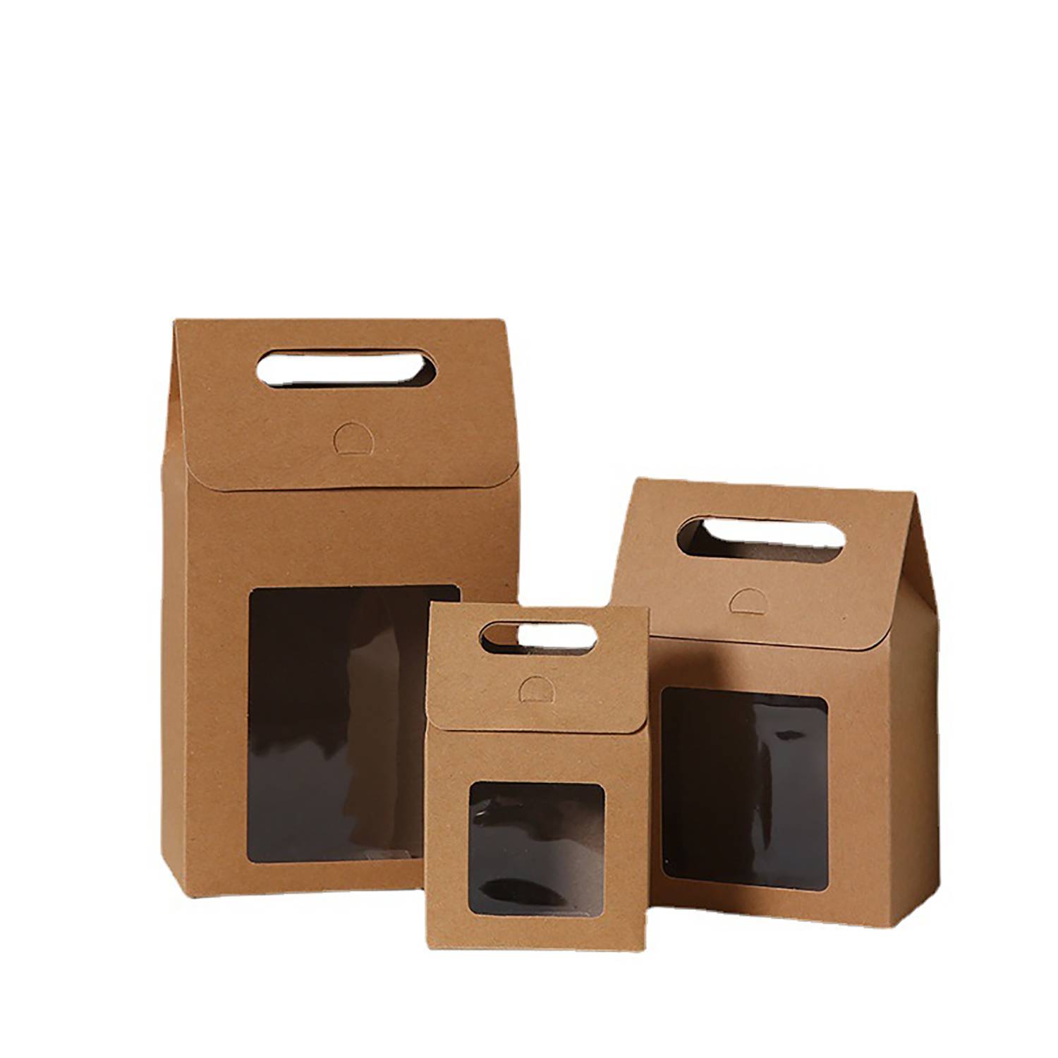 Customiz Handheld Paper Gift Box With Clear Window 5