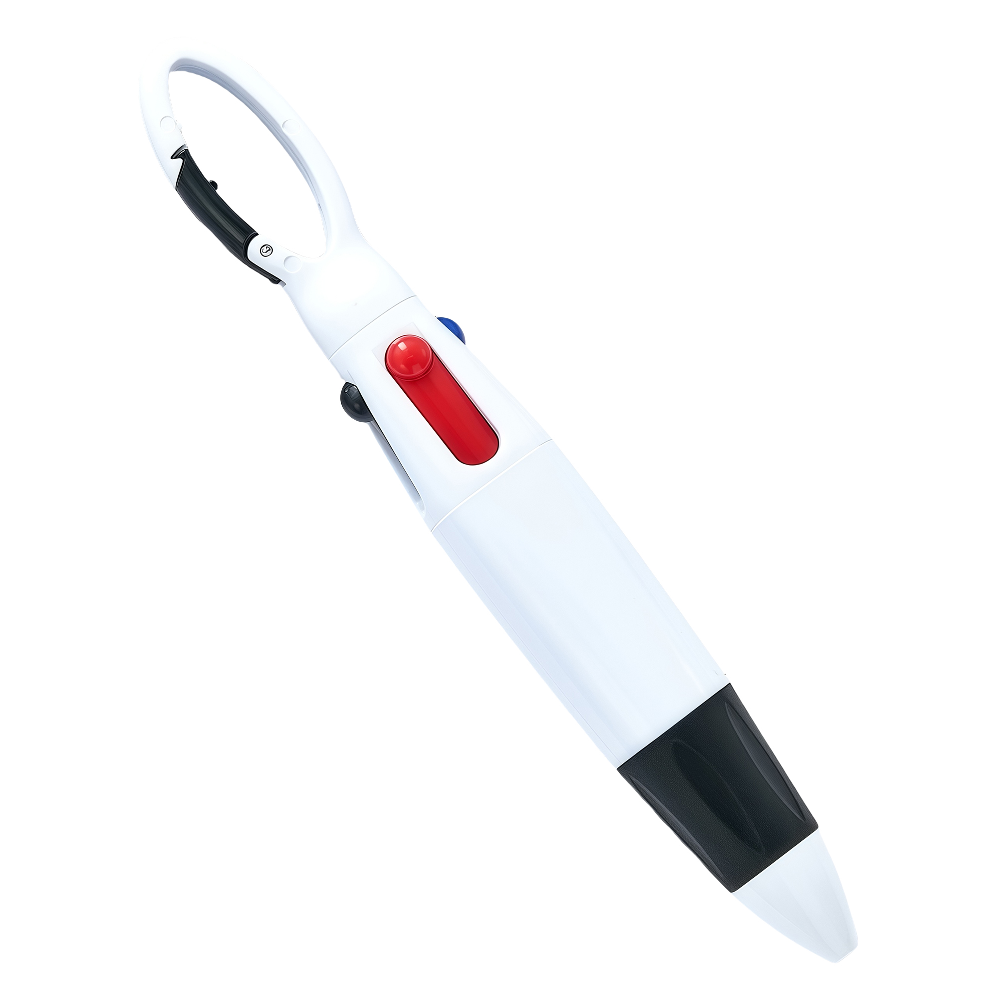4-Color Jumping Plastic Ballpoint Pen with Carabiner Clip 9