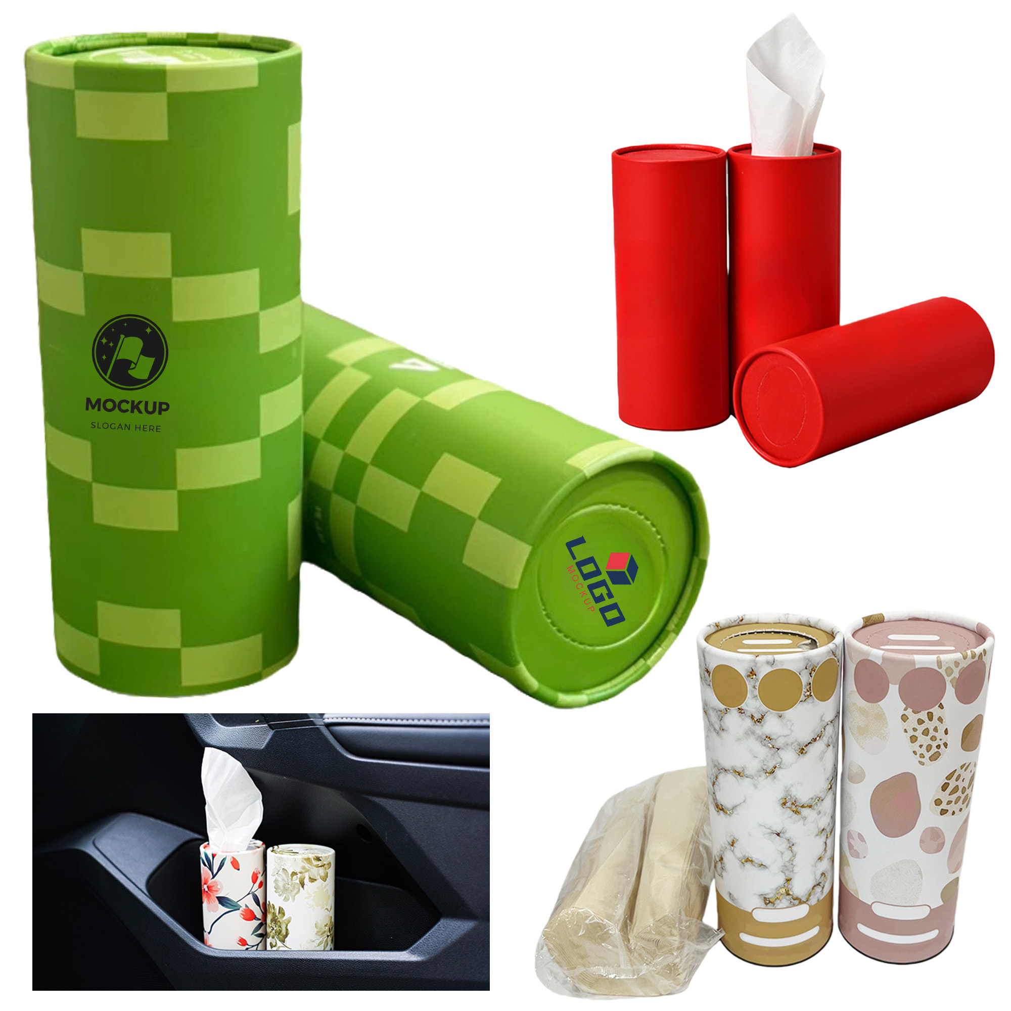 Travel Car Tissue Tube Container 3