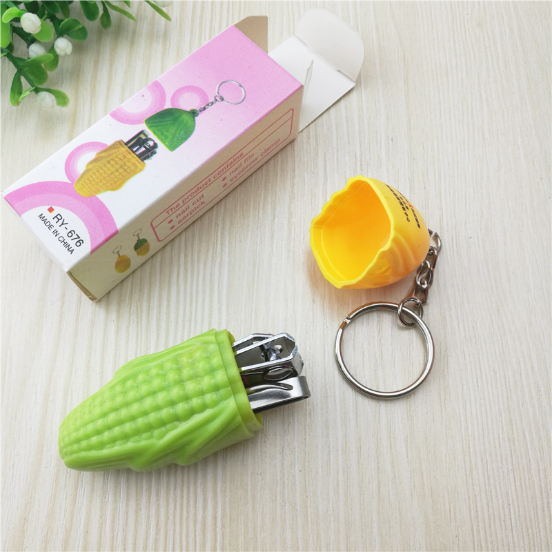 Corn Shape Nail Cutter Hygiene 3 in 1 Set Keychain 3