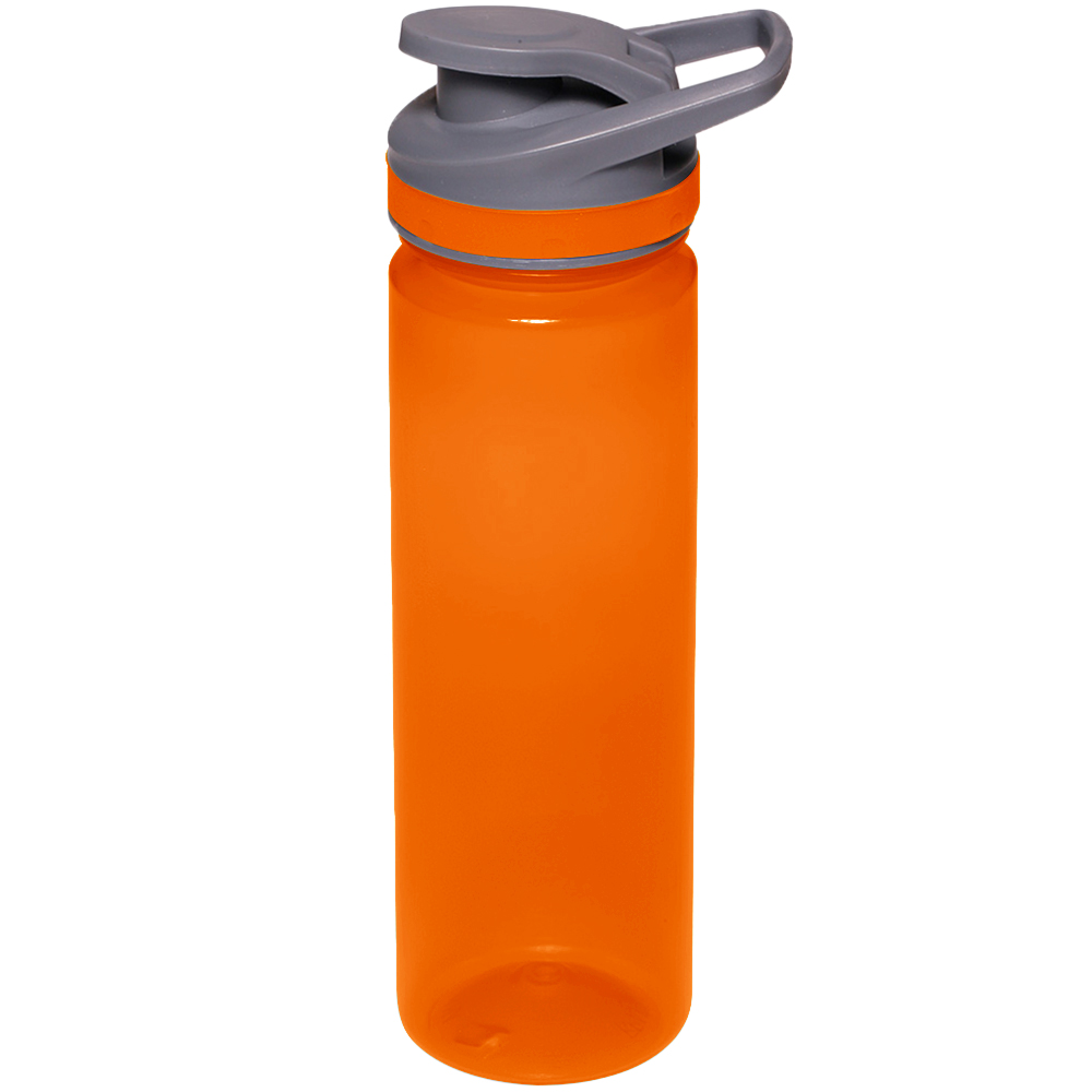 Plastic Sports Water Bottle with Flip Lid - Carry Handle, 22 11