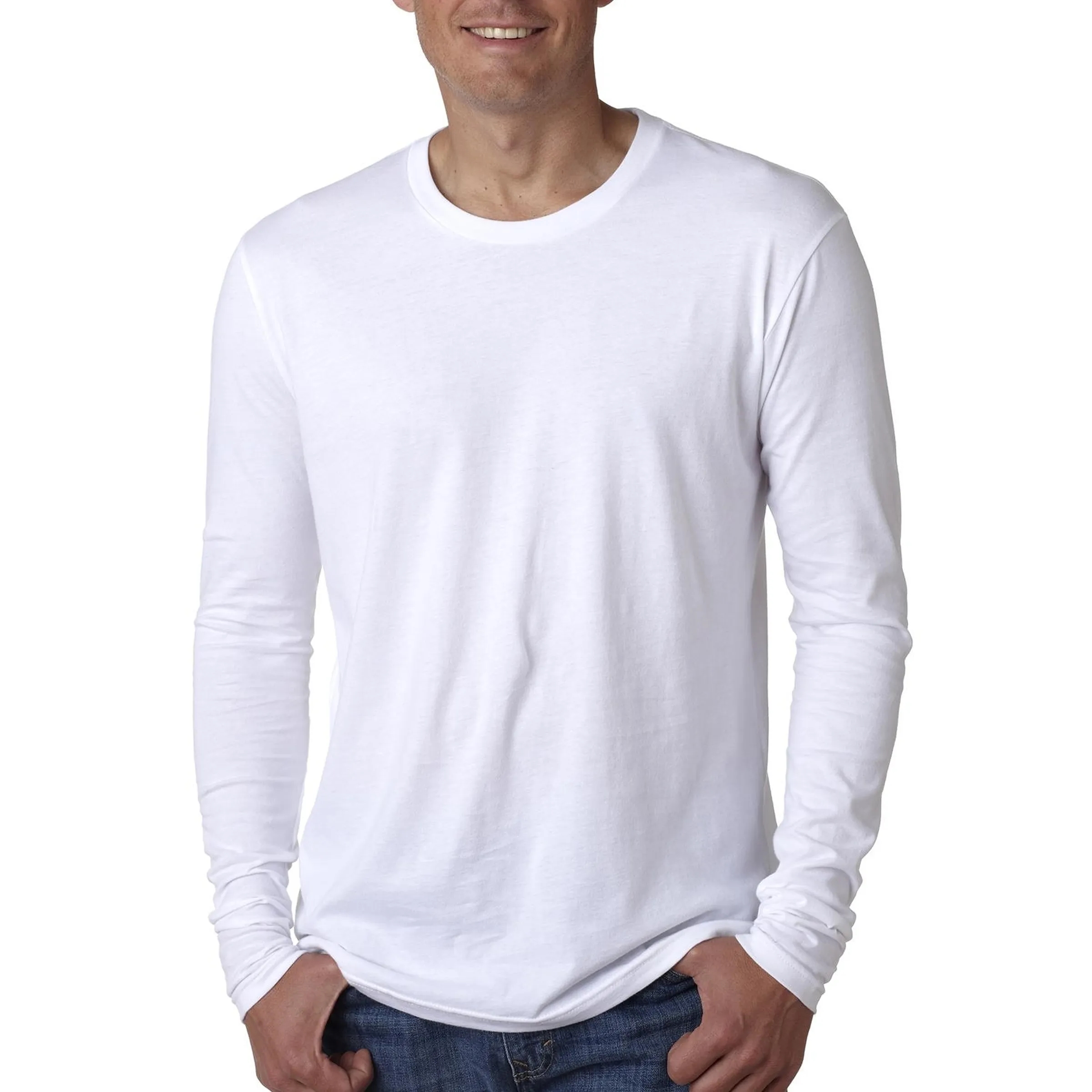 Next Level Men's Cotton Long-Sleeve Crew 17