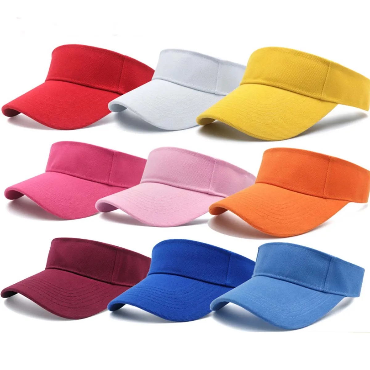 In Stock Custom Cotton Sports Twill Visor 8