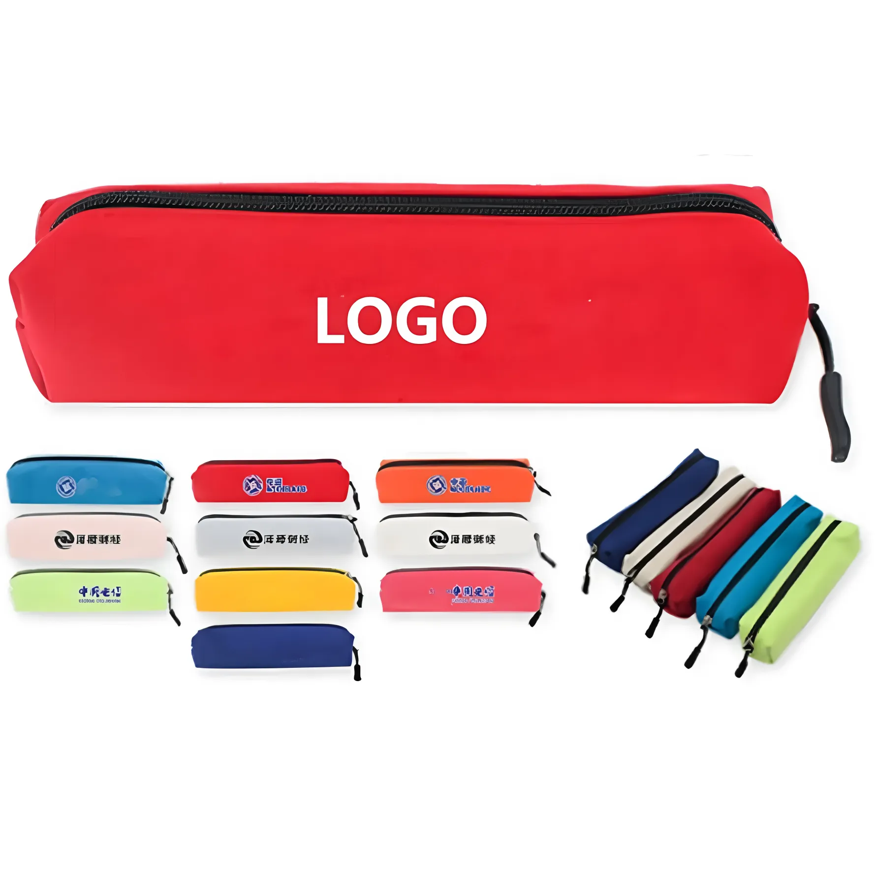 Custom Logo Waterproof Zippered Pencil Pouch Bulk Wholesale Promotional Gifts 3