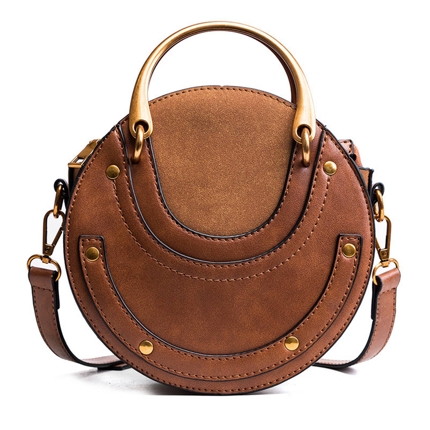 Pu Vintage round Frosted Cross-body bag 4