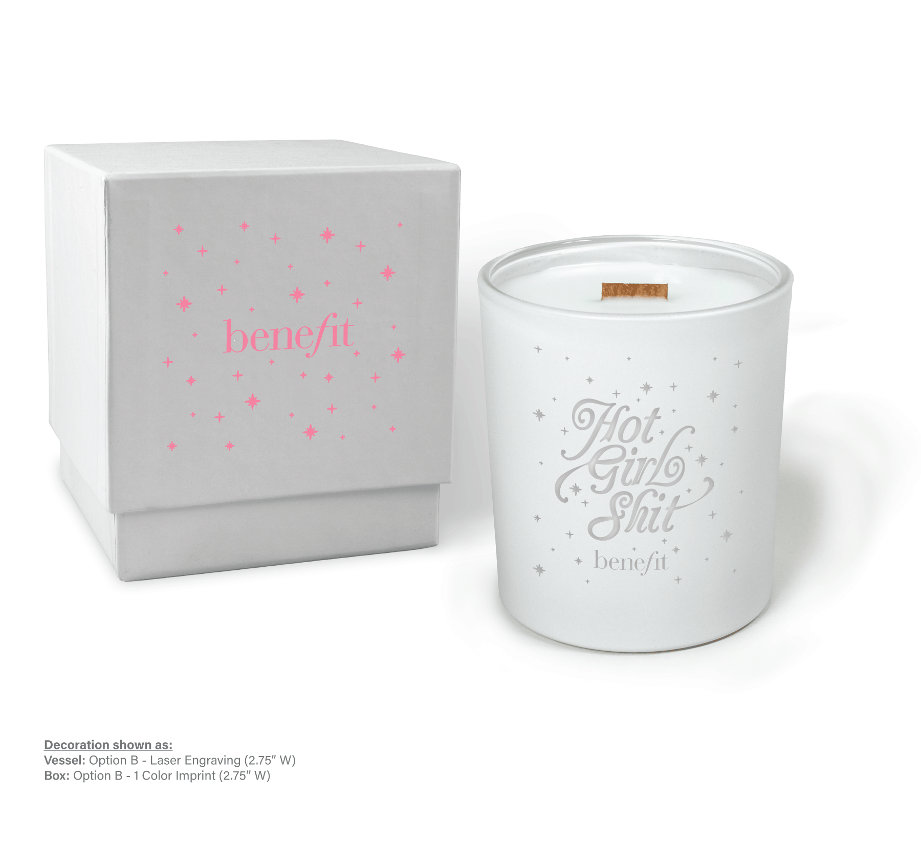 14 oz White Luxury Candle with Gift Box Engraved