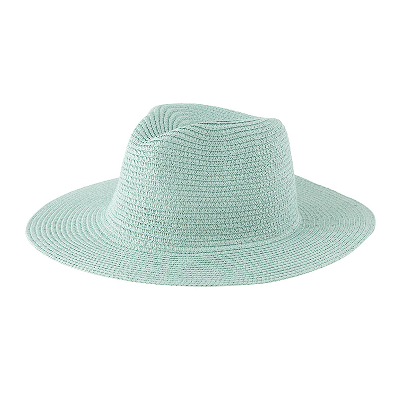 Wide Brim Straw Panama Fedora Beach Sun Hat 4