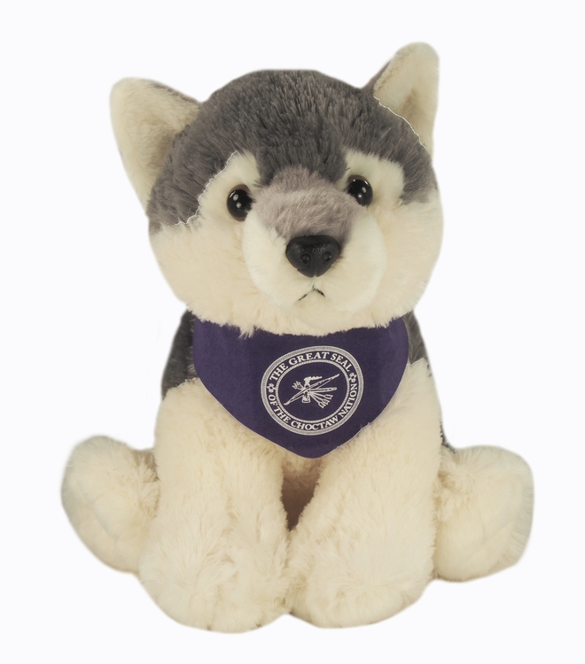 12" Wolf with bandana and one color imprint 2