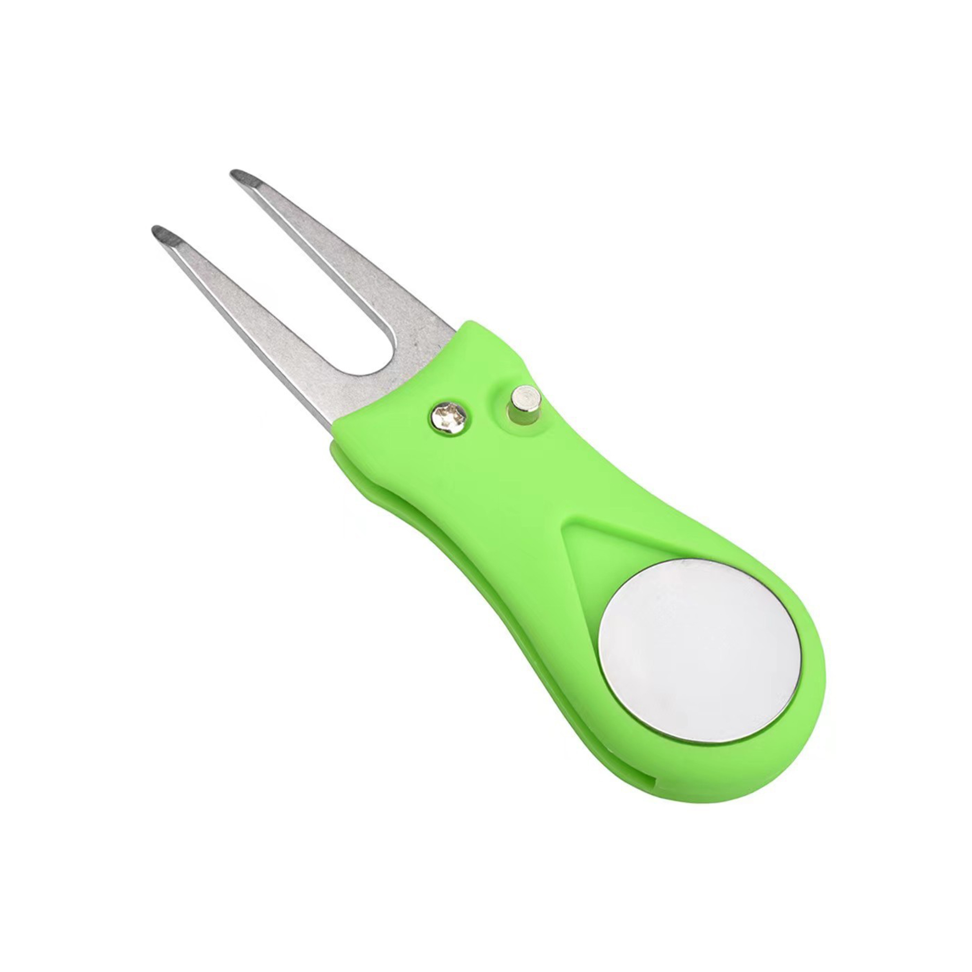 Foldable Golf Divot Tool With Spring Button And Marker 7