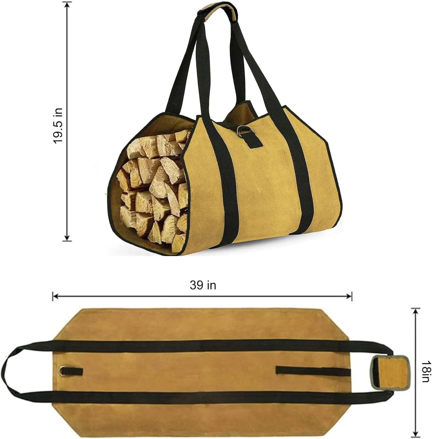 Foldable Oxford Firewood Storage Bag 5