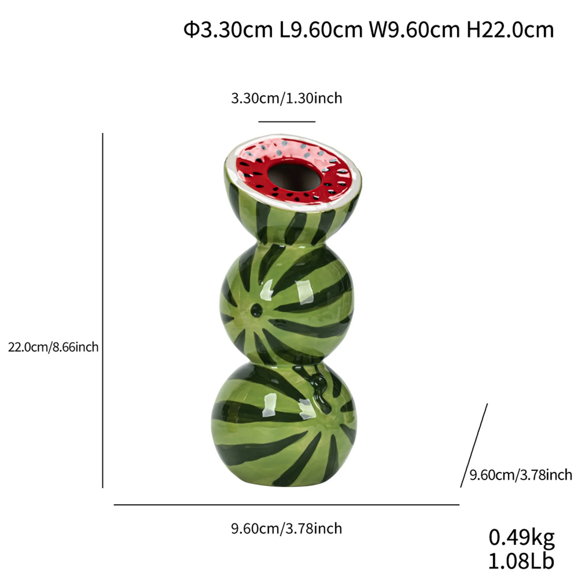 Trendy Fruit-Shaped Ceramic Vase Set Minimalist Home Decor 6