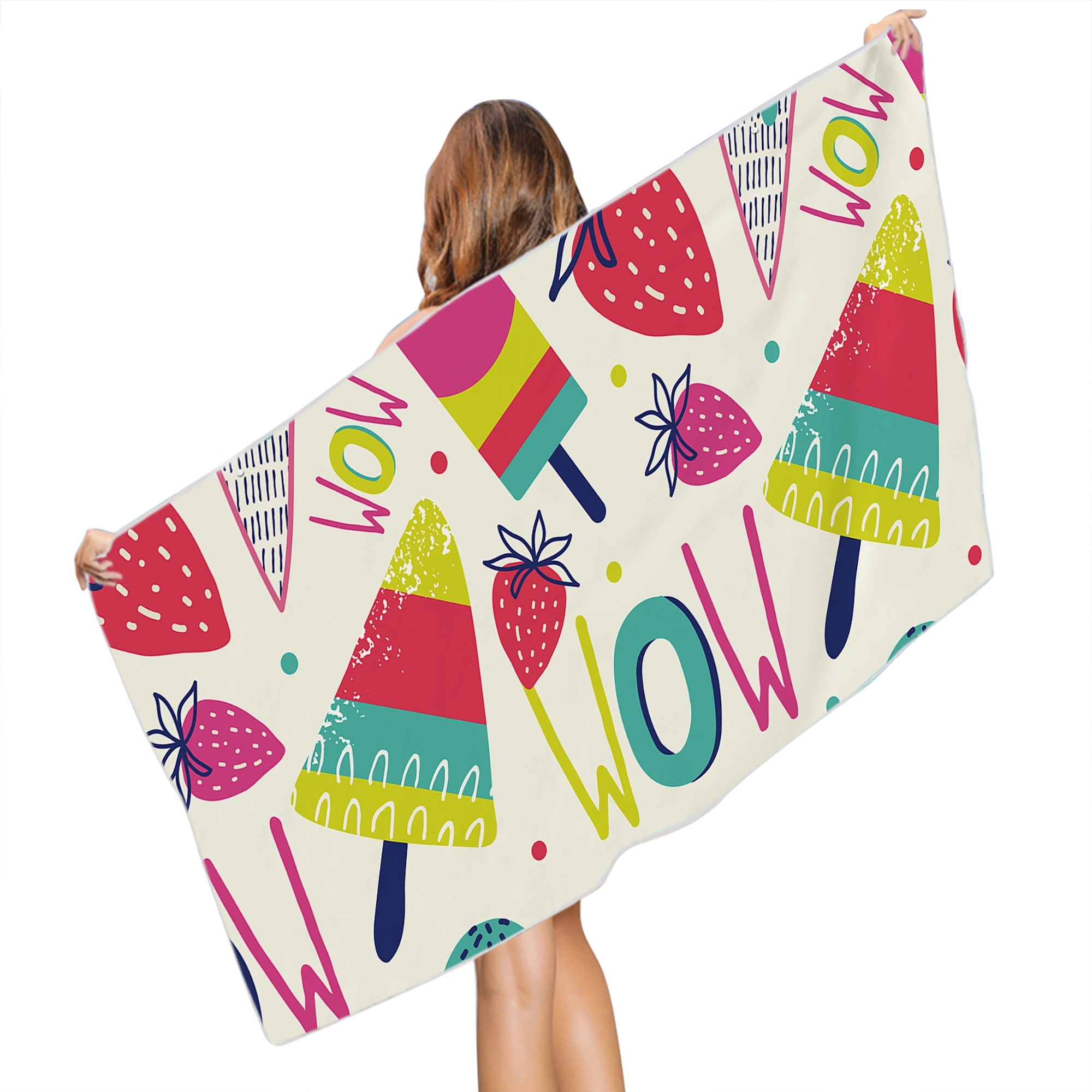 MOQ 50pcs Cute Tropical Fruit  Microfiber Beach Towel 9