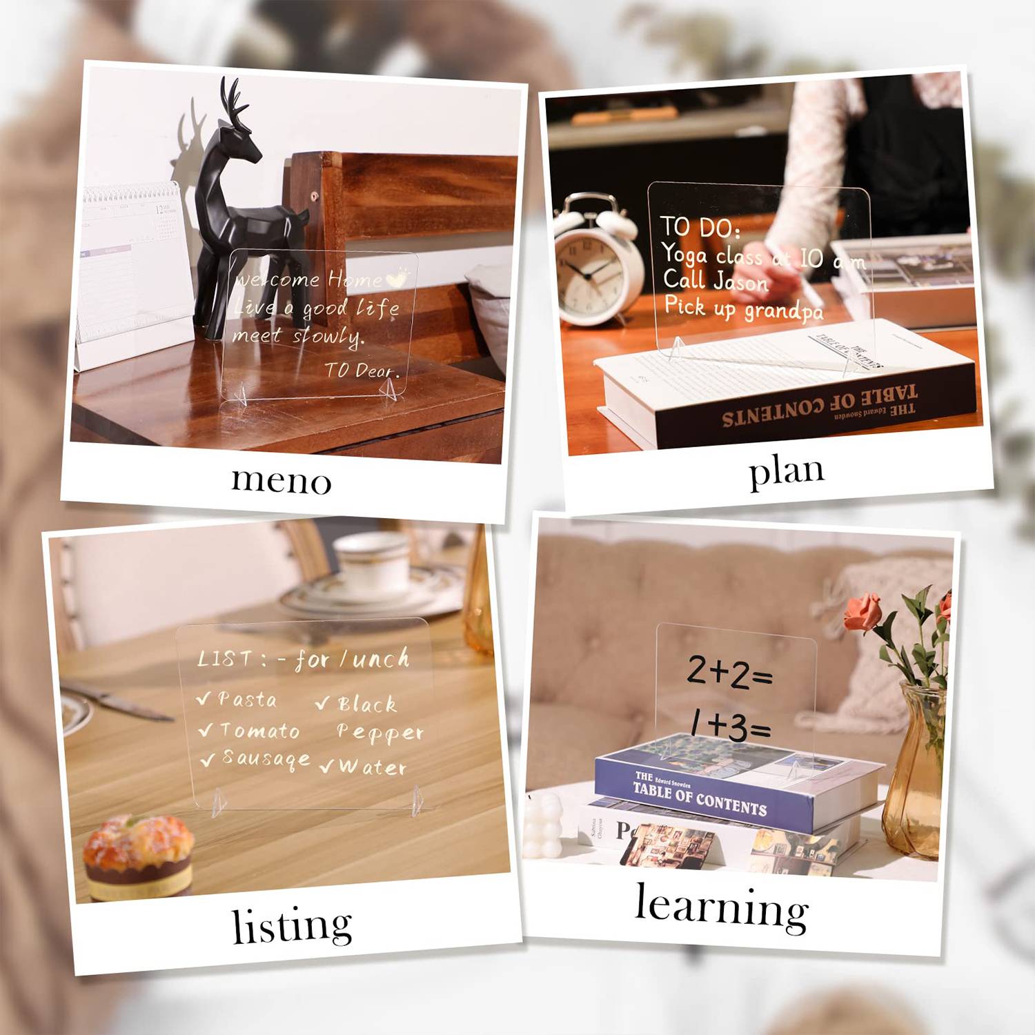 Clear Acrylic Writing Whiteboard 5