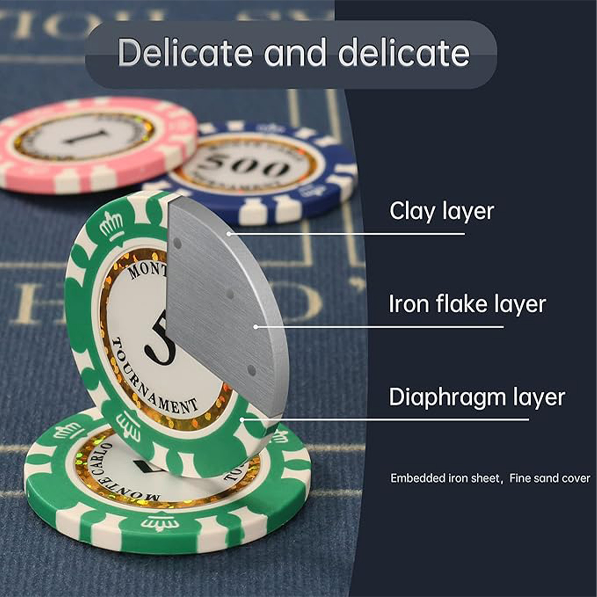 Premium Clay Poker Chip for Game,Casino 4