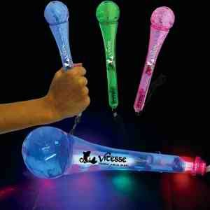 MultiColor LED LightUp White Microphone w/ Attached Bracelet