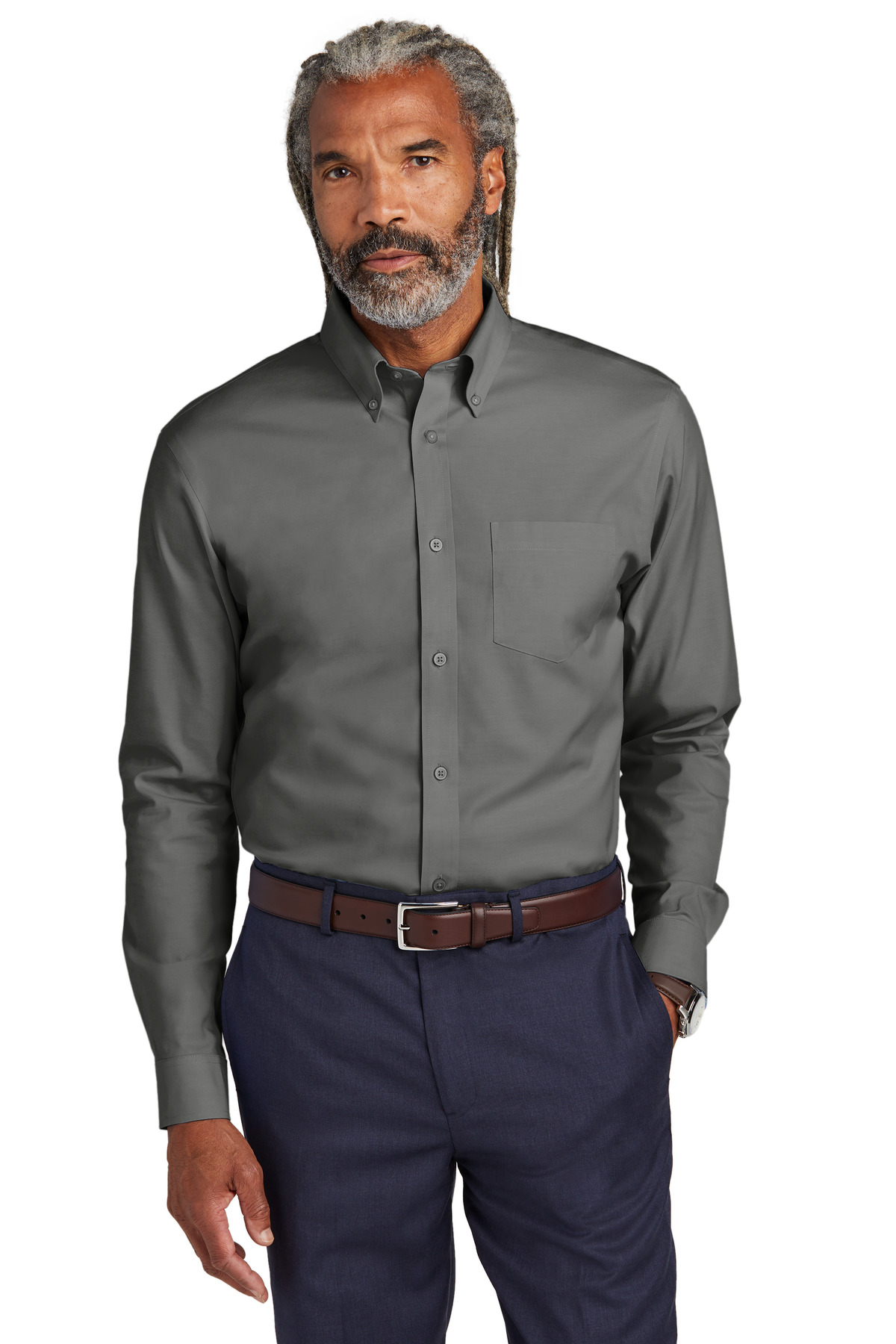 Brooks Brothers Tall Wrinkle-Free Stretch Pinpoint Shirt TBB18000 21