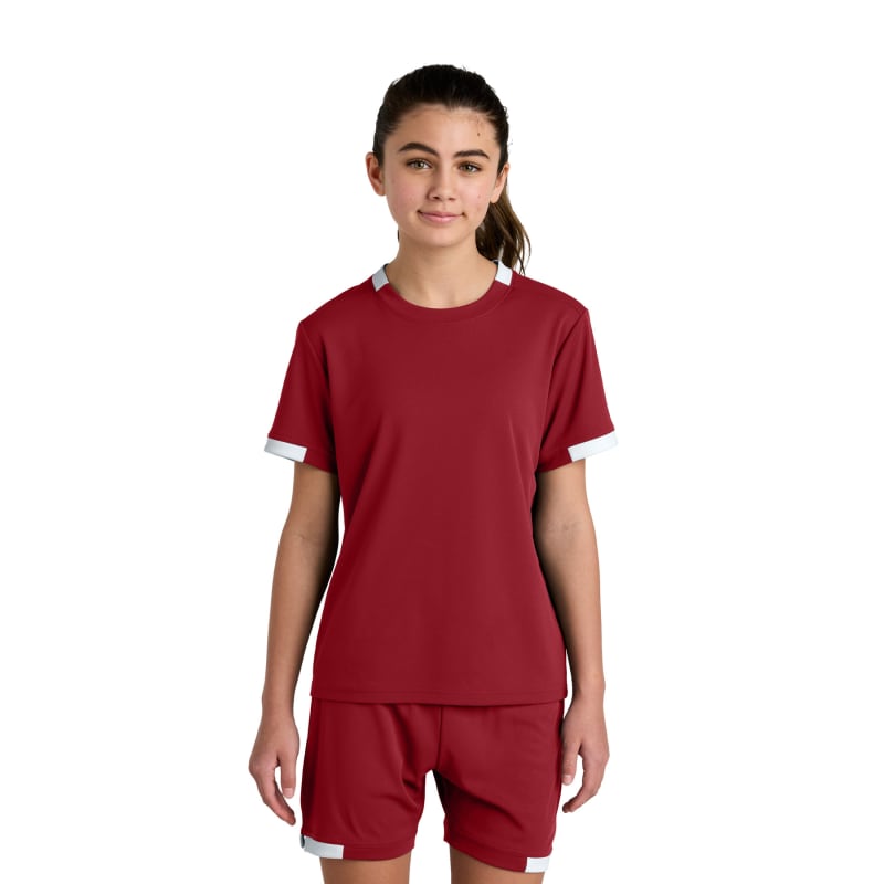 Sport-Tek Youth Club Short Sleeve Crew 95