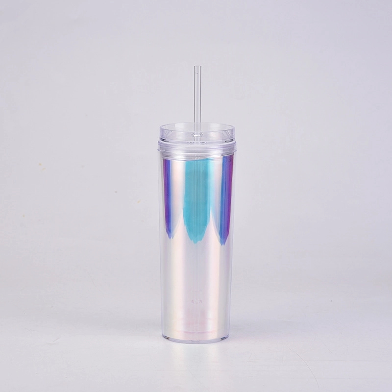 Custom Transparent AS Plastic Material  Straw Tumbler 5