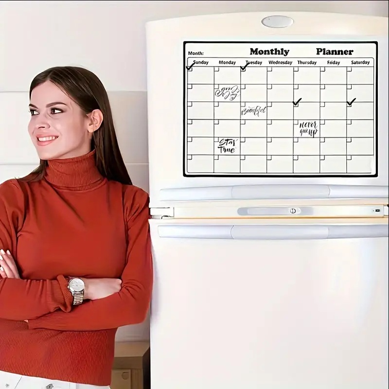 Magnetic Calendar for Refrigerator Monthly Fridge Calendar Whiteboard 9