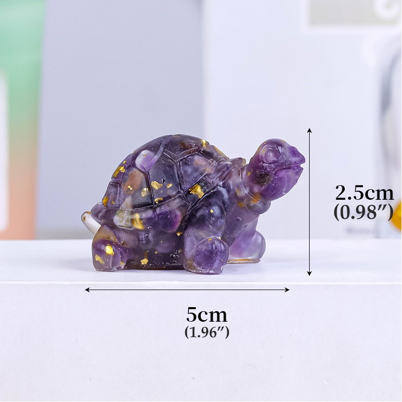 Crystal Carved Craft Sea Turtle Mini Carvings Gemstone Turtle Animal Carving Crystal Ornaments 2