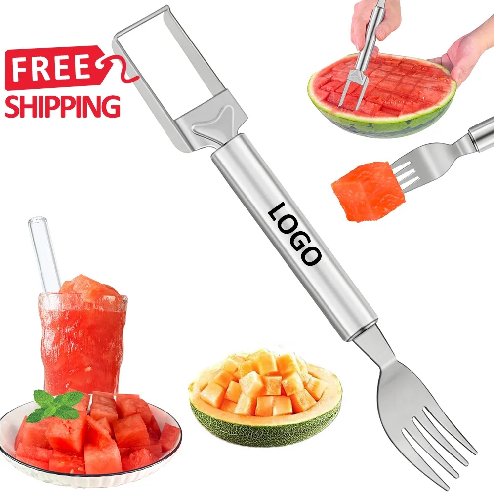 2 in 1 Stainless Steel Watermelon Slicer Fork 3