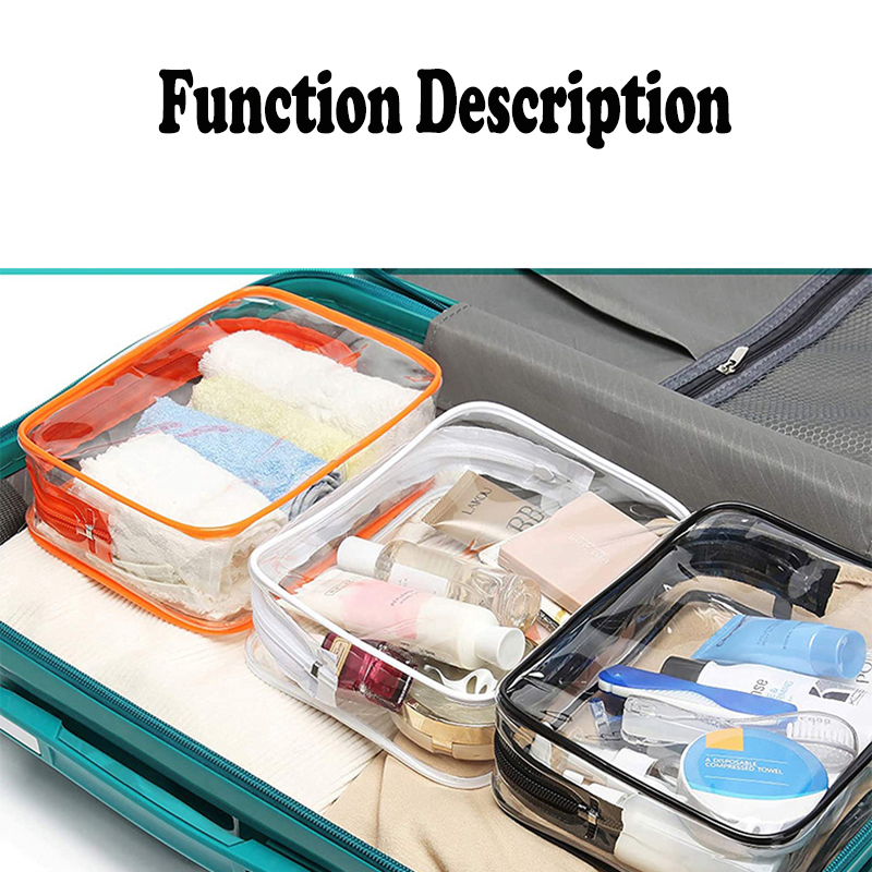 PVC Clear Travel Cosmetic Bag for Women and Men 13