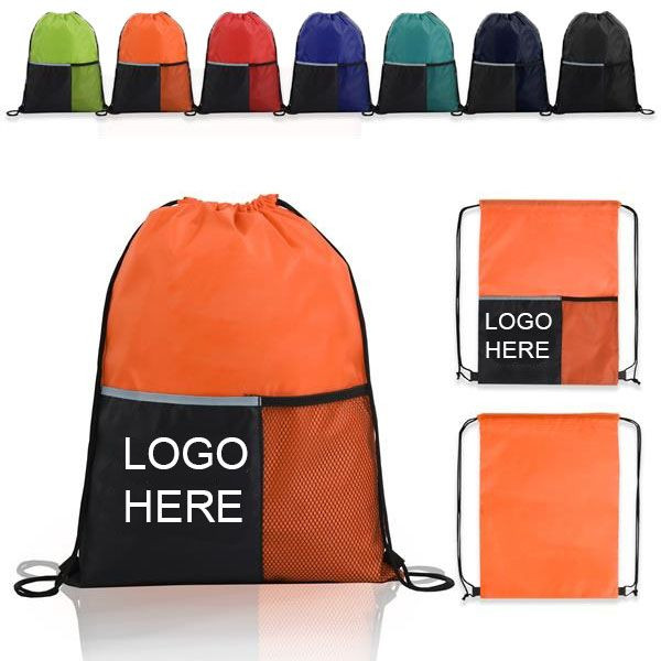 210D Drawstring Sport Pack W/ Dual Pocket 2