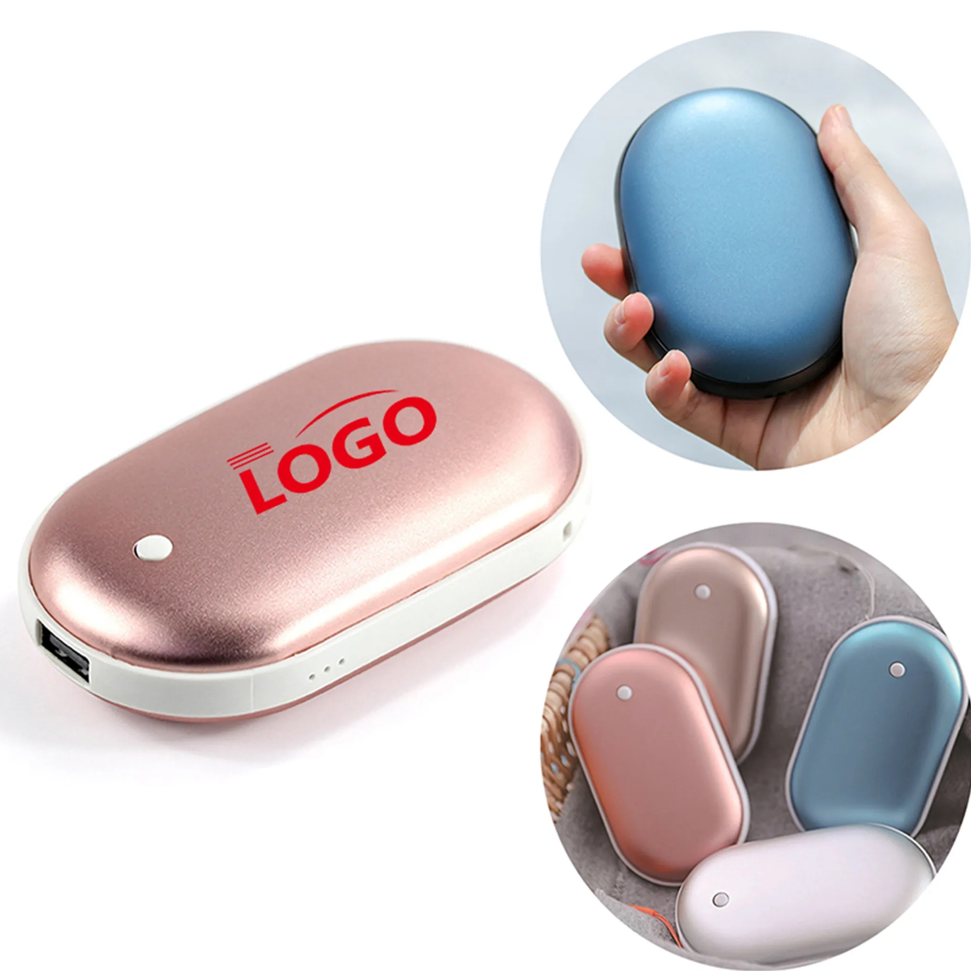 5000mAh 2-in-1 USB Rechargeable Hand Warmer and Power Bank