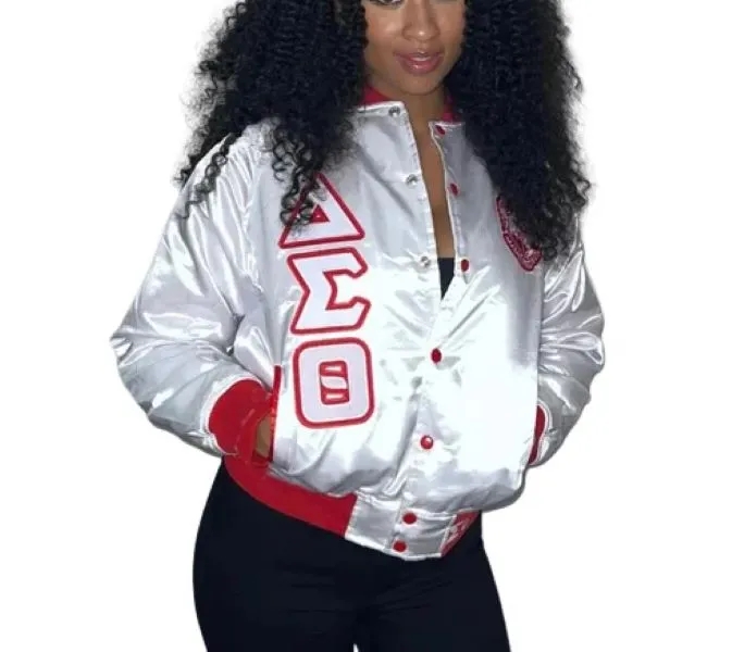 Custom Women's Satin Bomber Jacket 2
