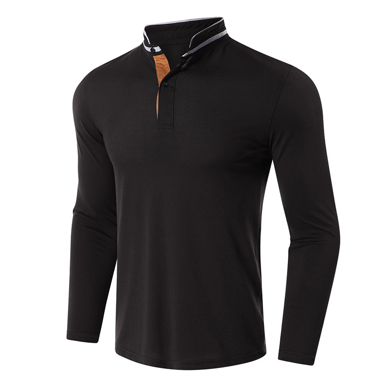Paul Lapel Long Sleeve Polo T-Shirt 3