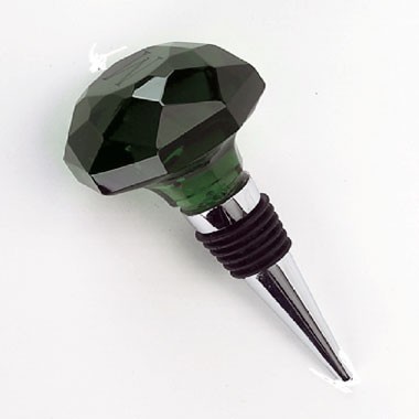 Dark Green Optic Crystal Bottle Stopper 2