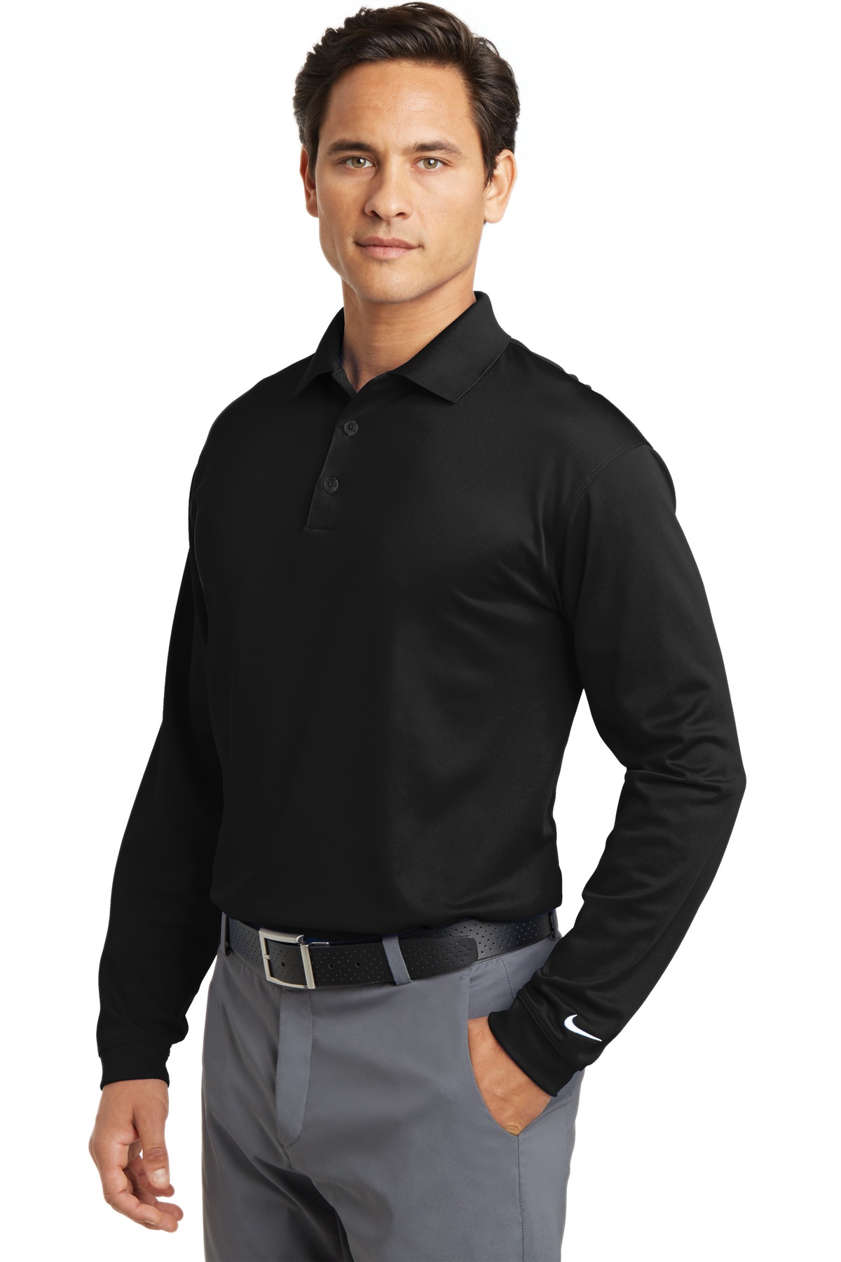 Nike Long Sleeve Dri-FIT Stretch Tech Polo. 466364 38