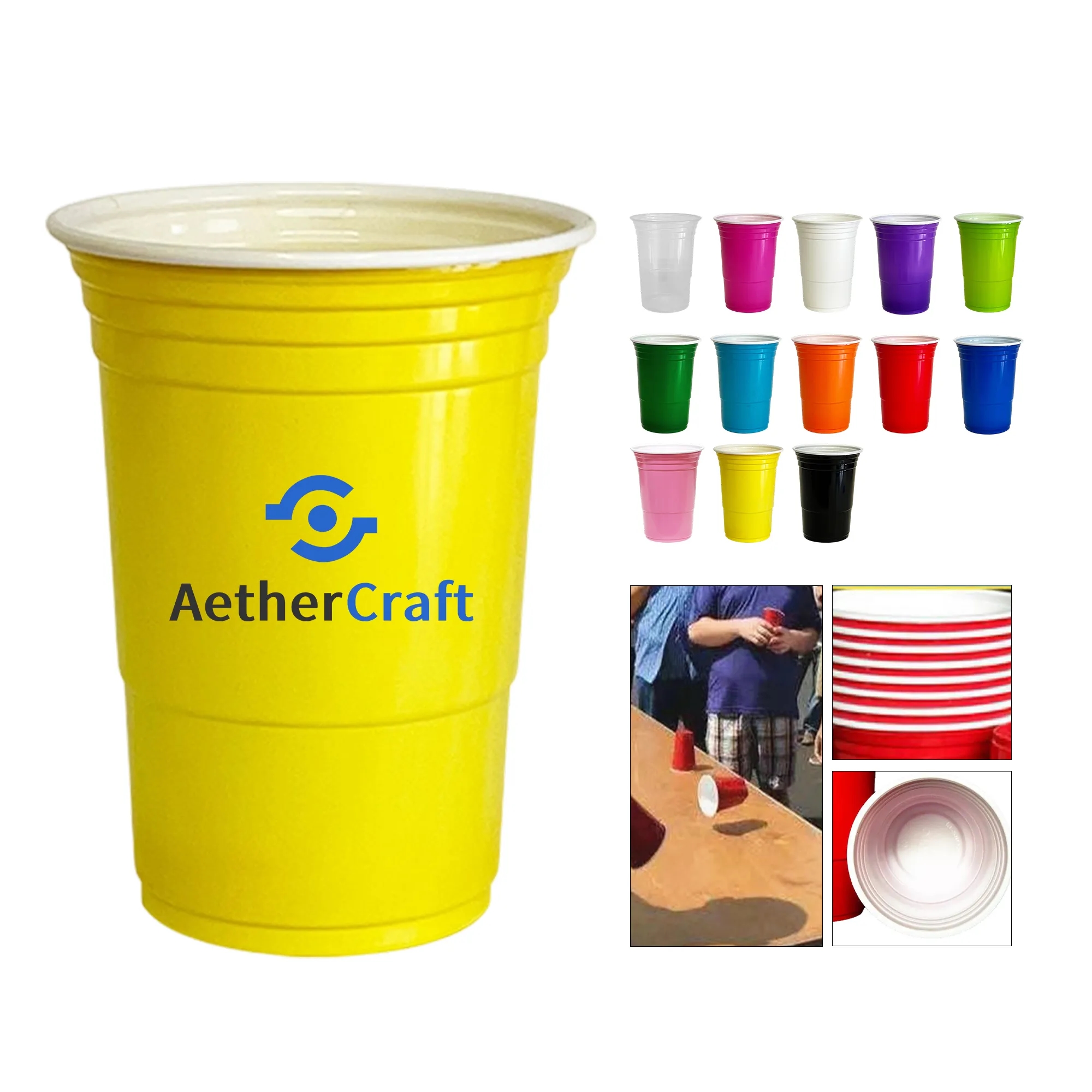 16 Oz Plastic Beer Pong Cup 4