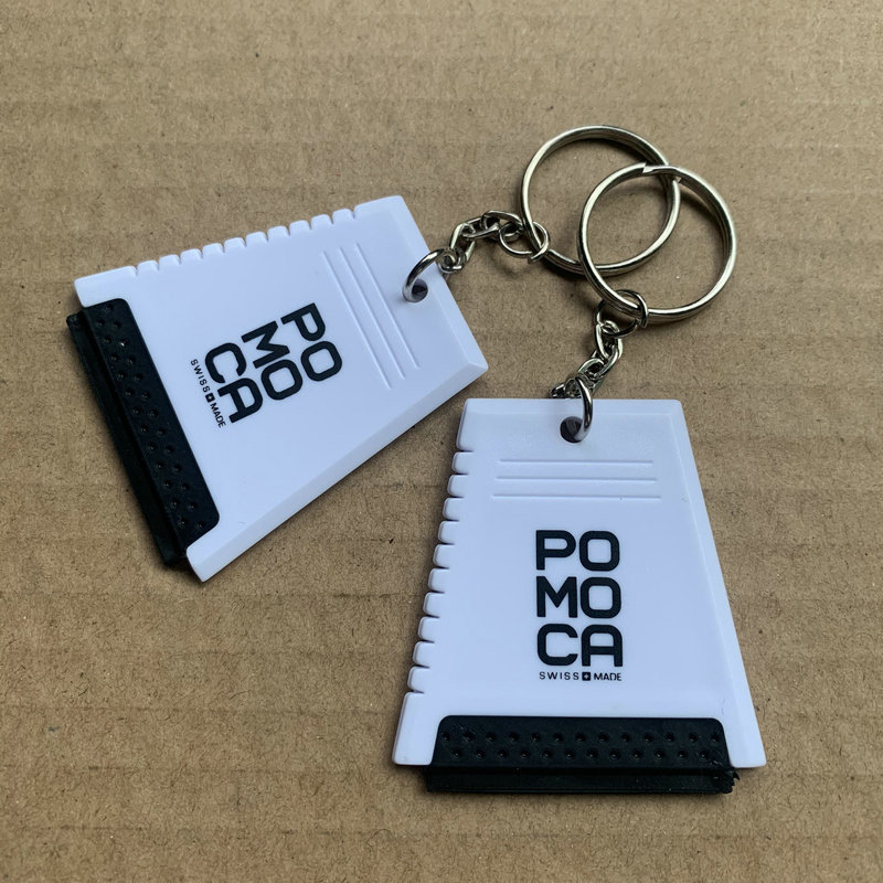 Mini Trapezoid Plastic Ice Scraper Keychain 2