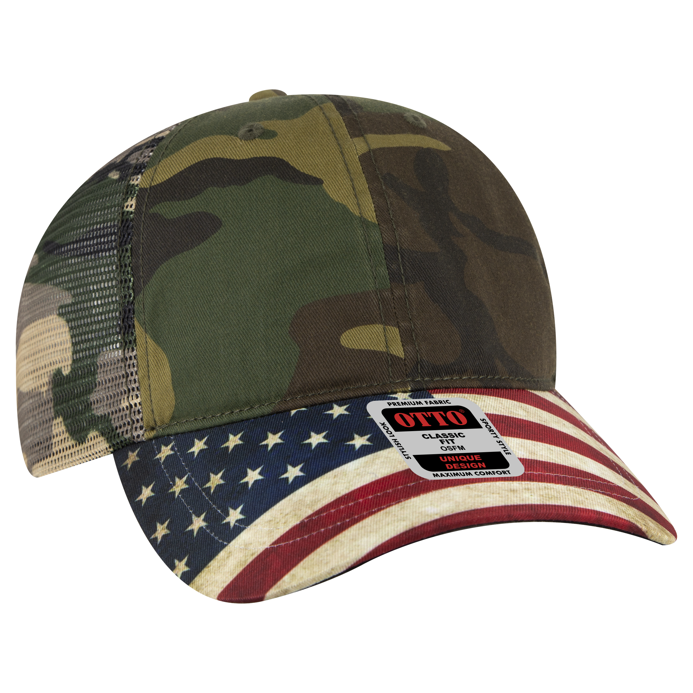 OTTO CAP® 6 Panel Low Profile Mesh Back Trucker Dad Hat 2