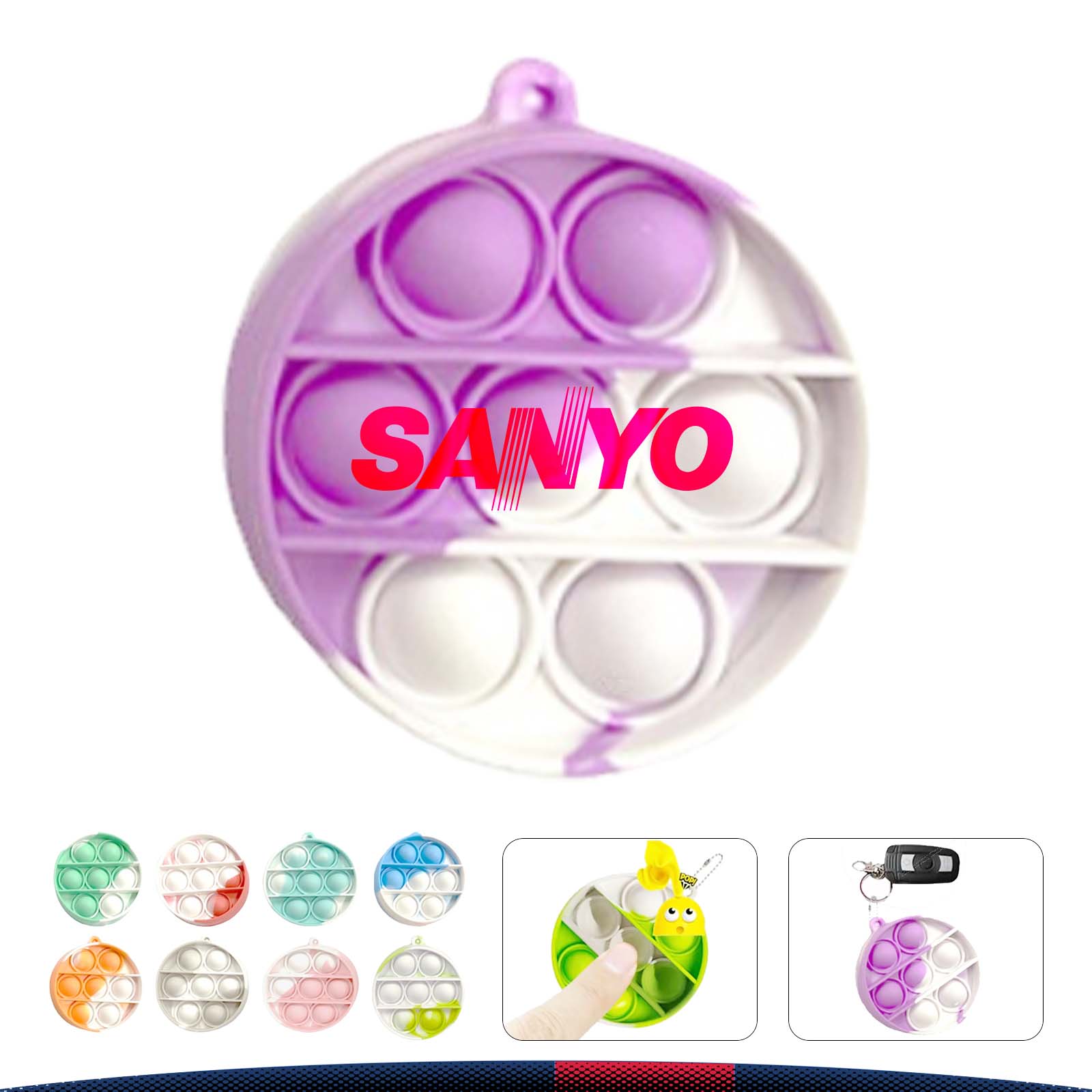 Rana Bubble Fidget Keychain 8