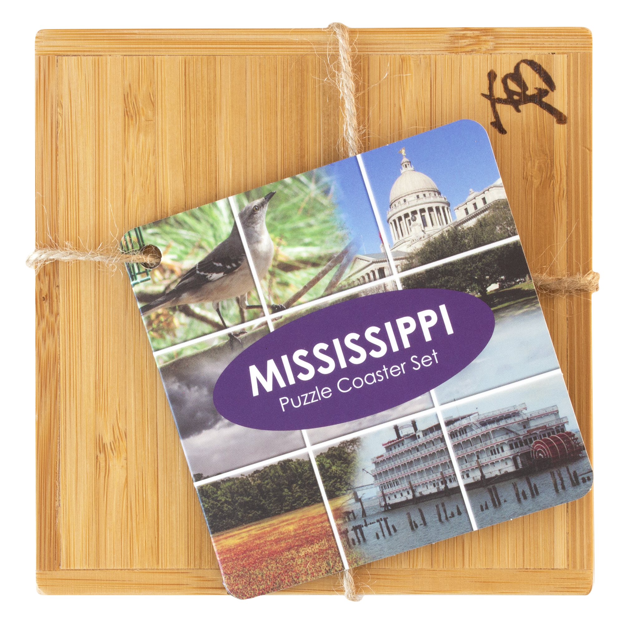 Mississippi Puzzle Coaster Set 5