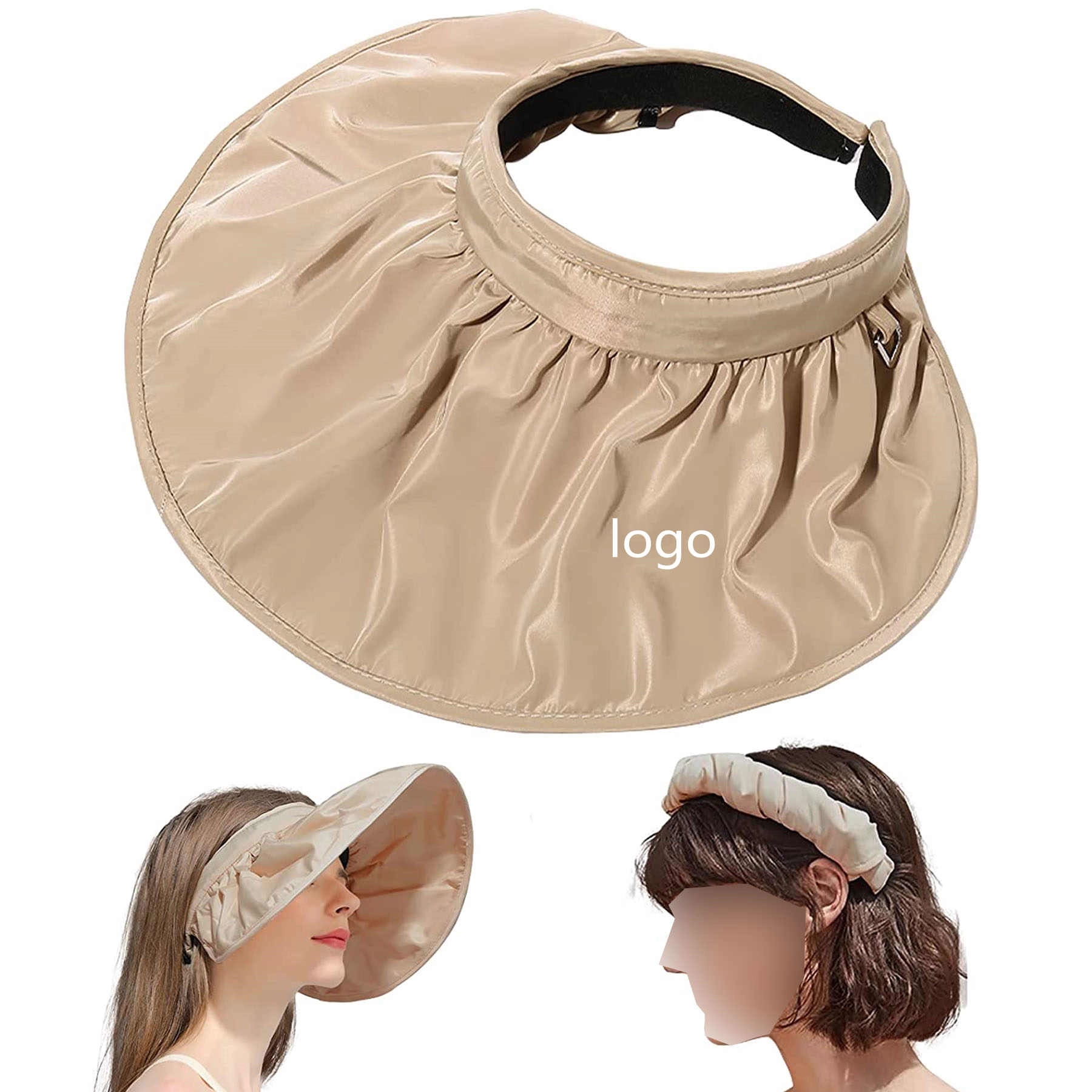 2 In 1 Headband Visor Foldable Bonnet Wide Brim Hat 3