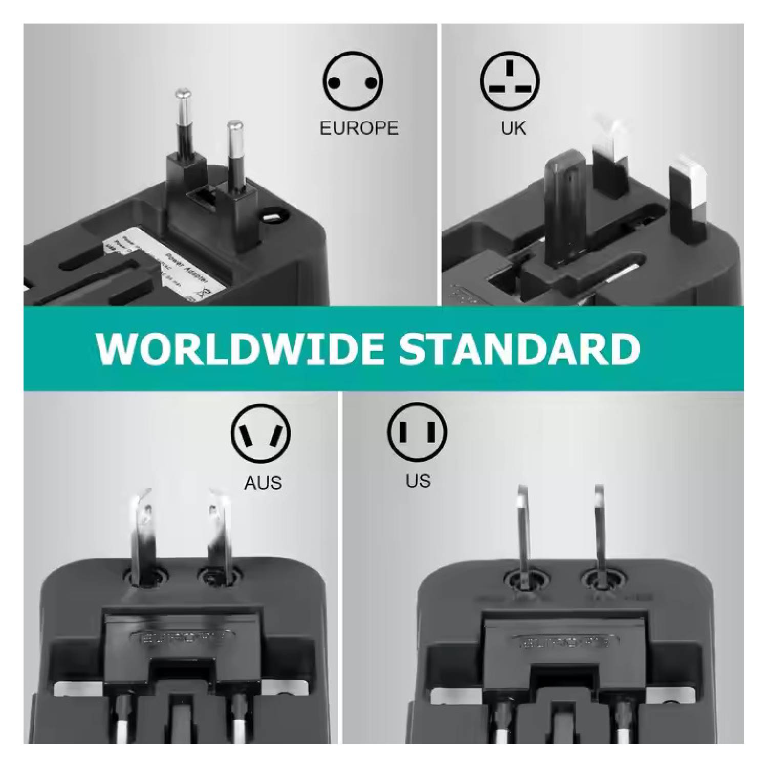 Type C USB A Universal Fast Charge Adapter - QC18W + PD20W 9