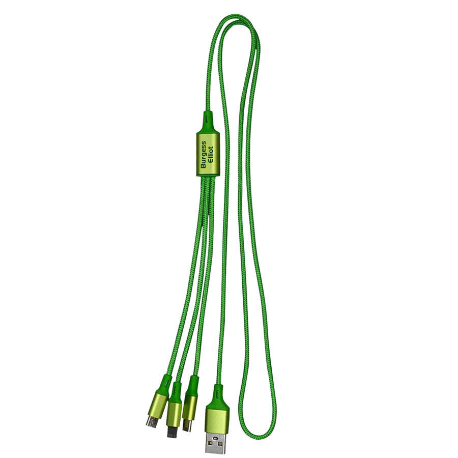 3-in-1 Multi-Device Metallic Charging Cable