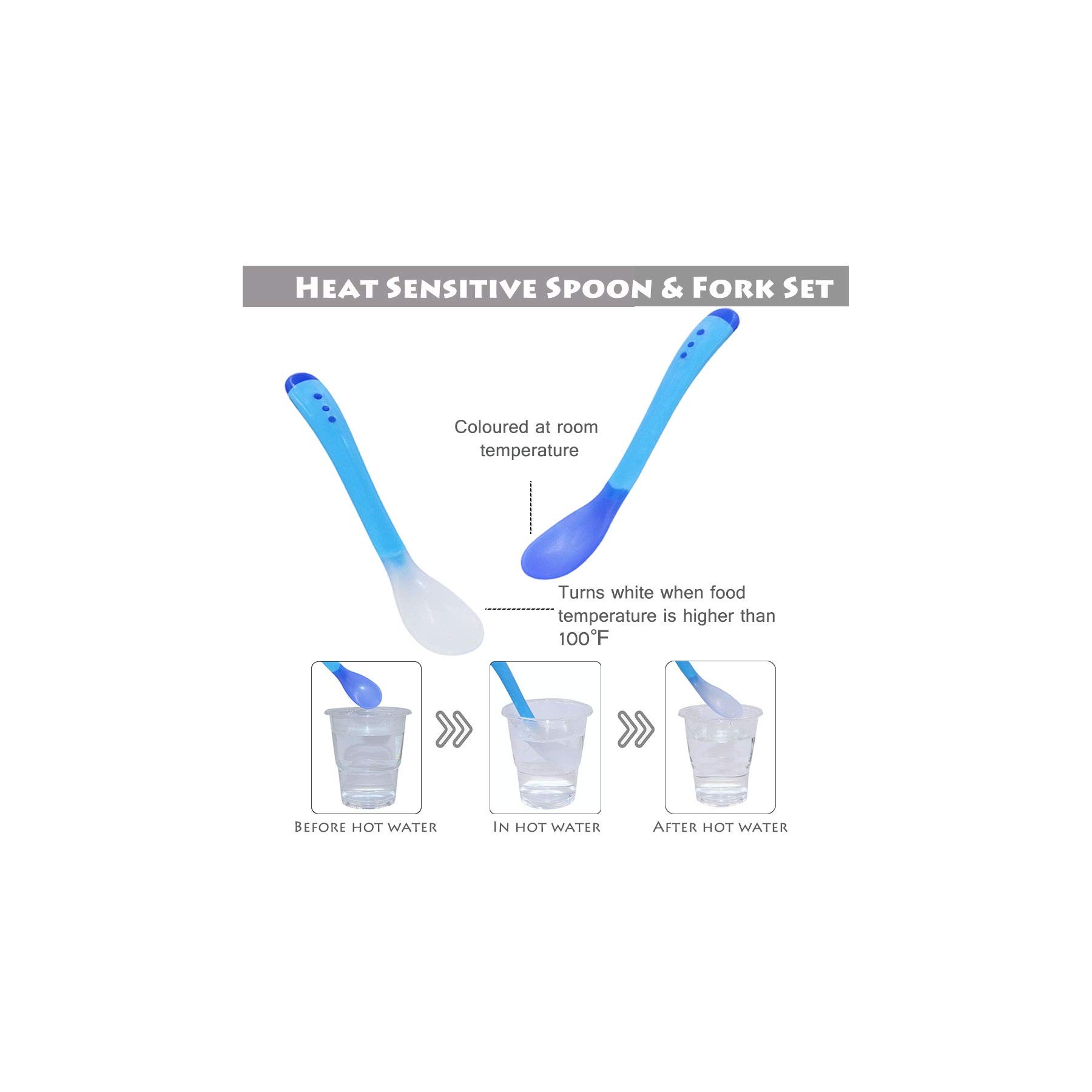 Soft Silicone Tip Heat Sensitive Infant Spoon 4